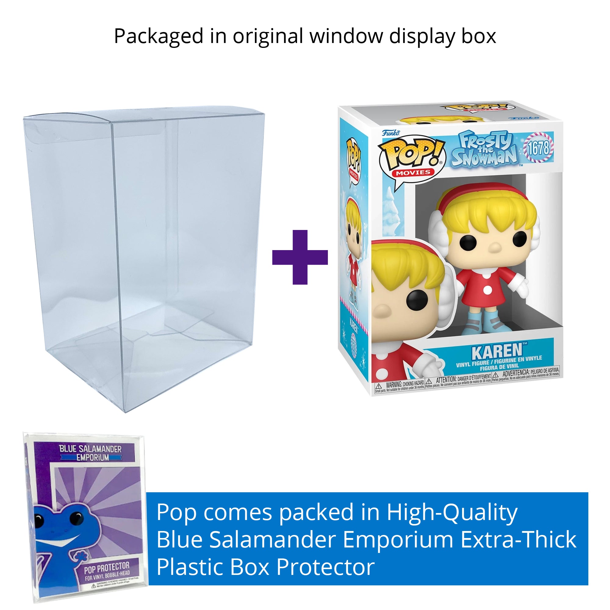 Frosty the Snowman Karen Funko Pop #1678 with Protective Case – Holiday Vinyl Figure Bundle