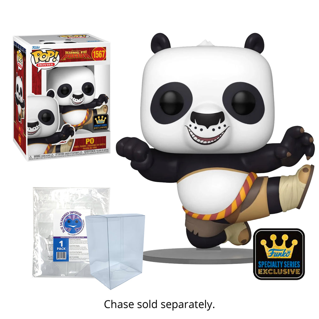 Kung Fu Panda Po Funko Pop #1567 (Standard) with Protective Case – DreamWorks 30th Anniversary Specialty Series Vinyl Figure Bundle