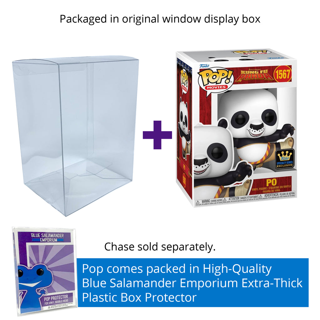 Kung Fu Panda Po Funko Pop #1567 (Standard) with Protective Case – DreamWorks 30th Anniversary Specialty Series Vinyl Figure Bundle