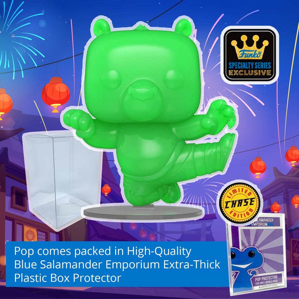 Kung Fu Panda Po (Flying Kick) CHASE Funko Pop #1567 with Protective Case – DreamWorks 30th Anniversary Specialty Series Vinyl Figure Bundle