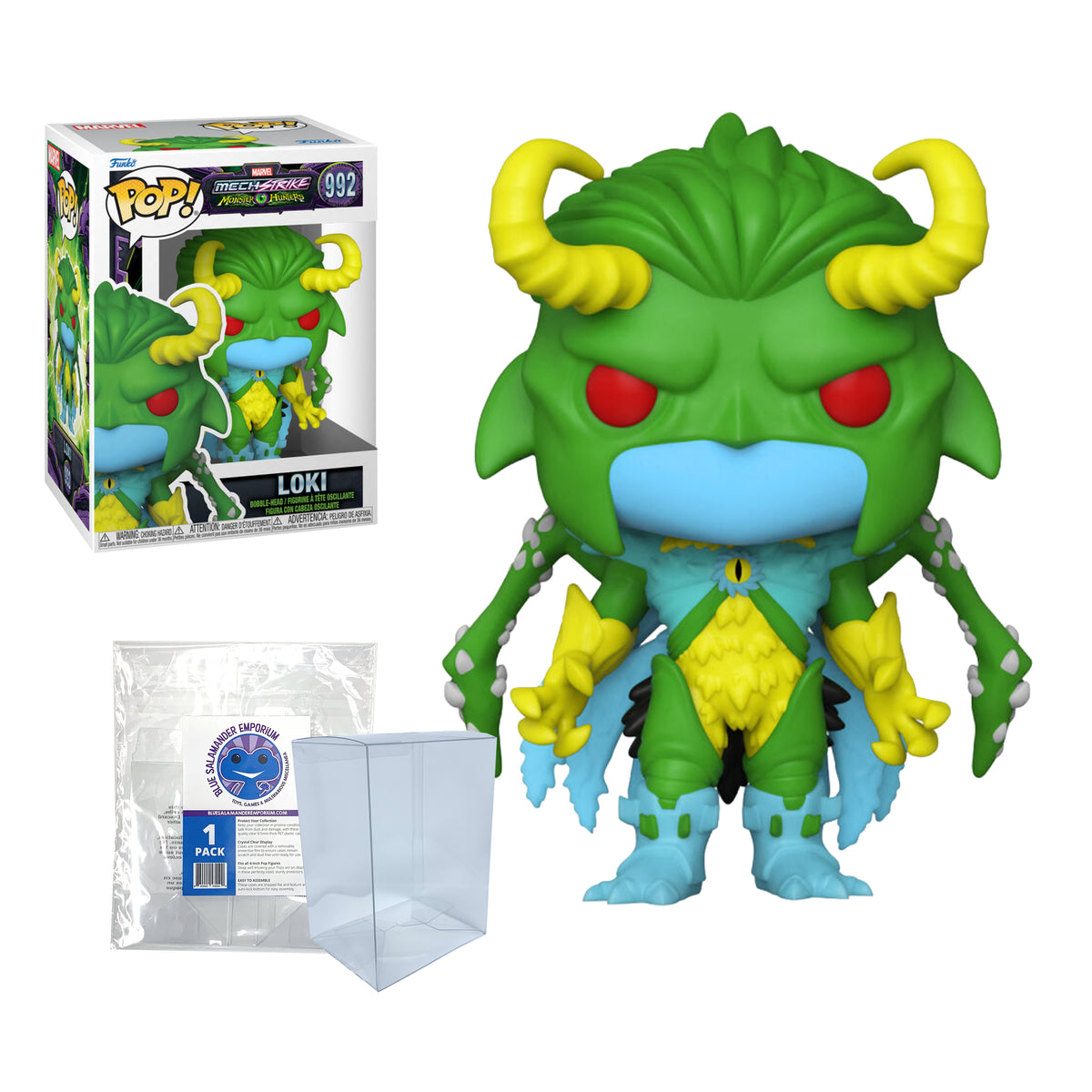 Funko Pop! Marvel Mech Strike Monster Hunters Loki #992 Vinyl Figure Packed in Hard Protector Case