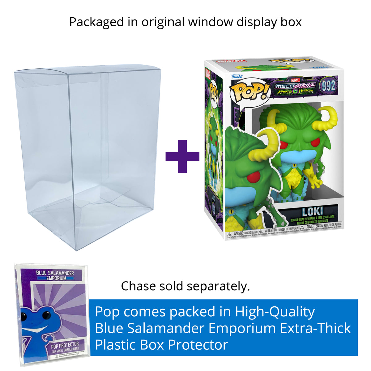 Funko Pop! Marvel Mech Strike Monster Hunters Loki #992 Vinyl Figure Packed in Hard Protector Case