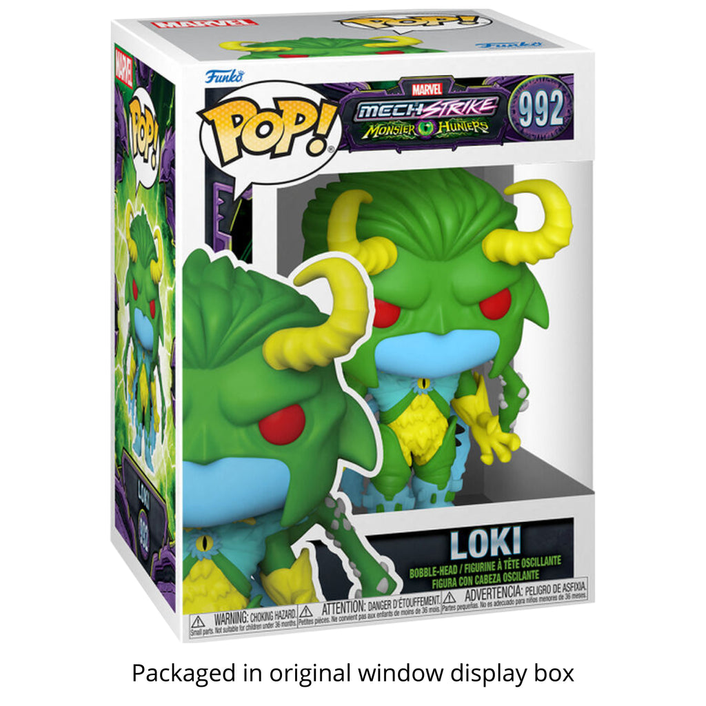 Funko Pop! Marvel Mech Strike Monster Hunters Loki #992 Vinyl Figure Packed in Hard Protector Case