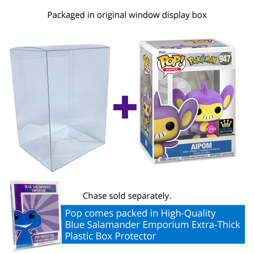 Aipom Flocked Funko Pop #947 with Protective Case – Pokémon Specialty Series Exclusive