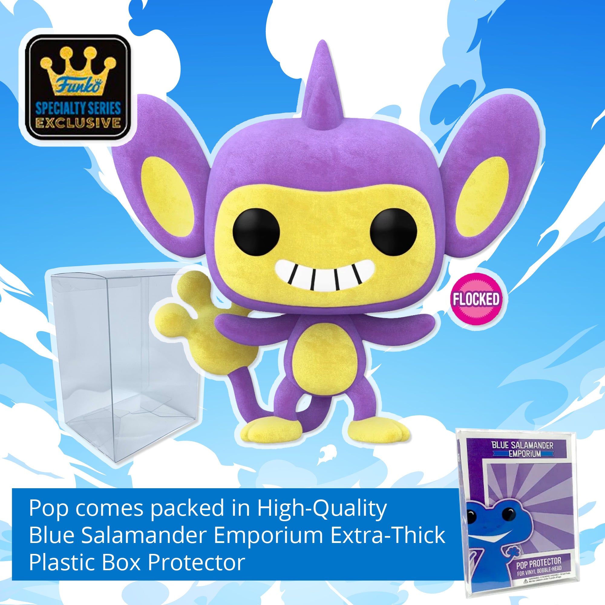 Aipom Flocked Funko Pop #947 with Protective Case – Pokémon Specialty Series Exclusive