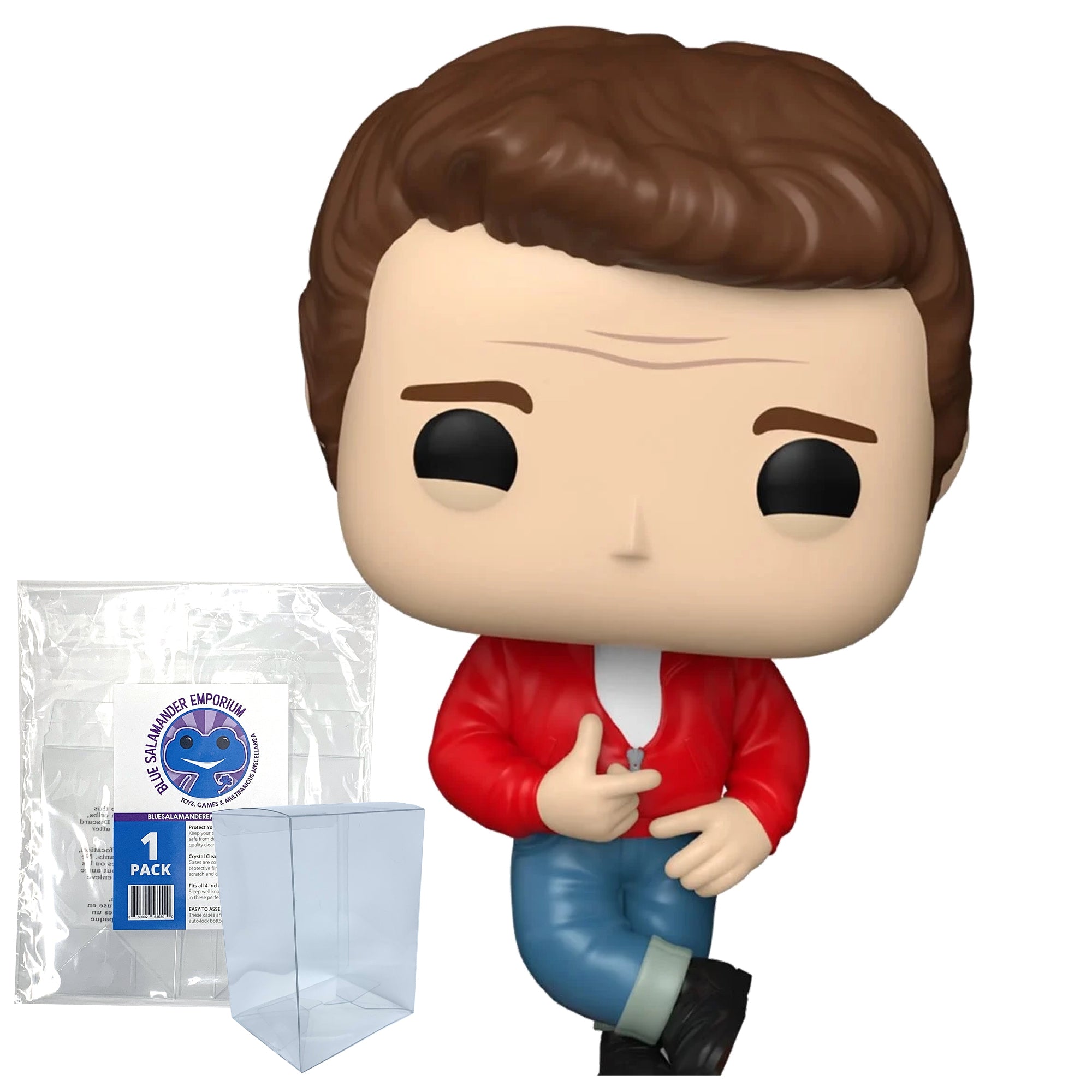Rebel Without a Cause Jim Stark Funko Pop #1724 with Protective Case – Classic Cinema Vinyl Figure Bundle