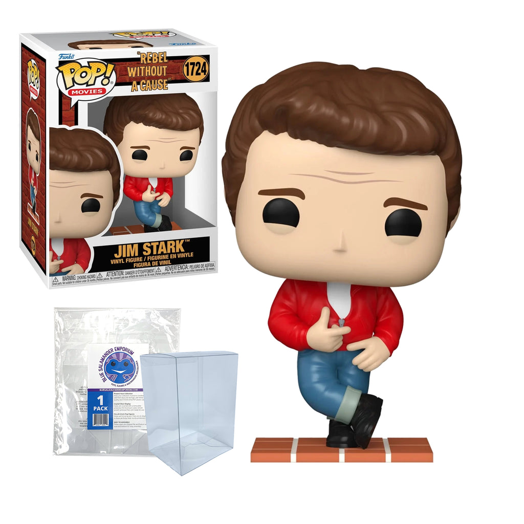 Rebel Without a Cause Jim Stark Funko Pop #1724 with Protective Case – Classic Cinema Vinyl Figure Bundle