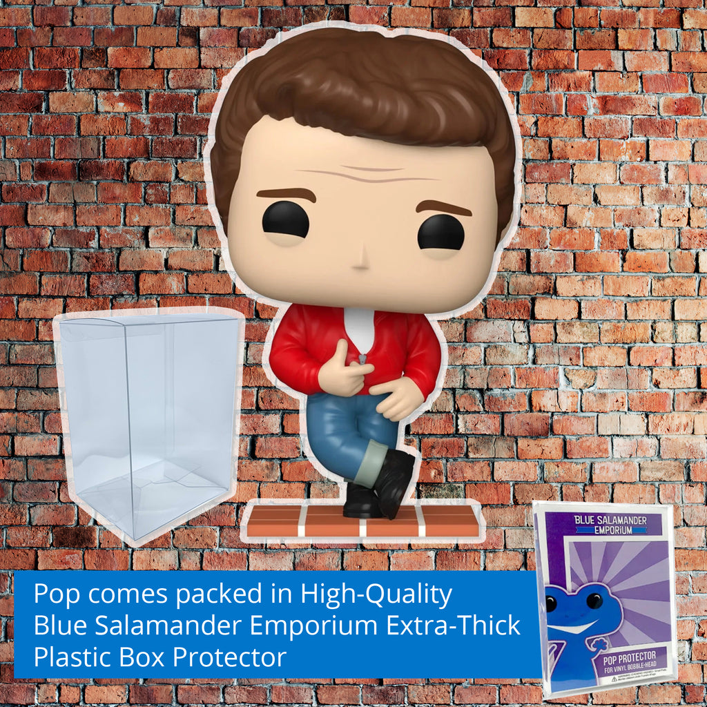 Rebel Without a Cause Jim Stark Funko Pop #1724 with Protective Case – Classic Cinema Vinyl Figure Bundle