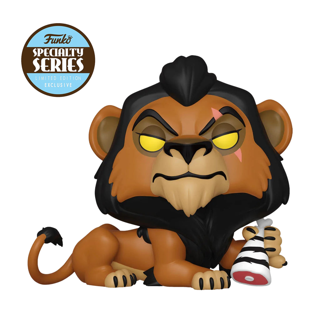 Lion King Scar with Meat Funko Pop #1144 with Protective Case – Disney Villains Specialty Series Vinyl Figure Bundle