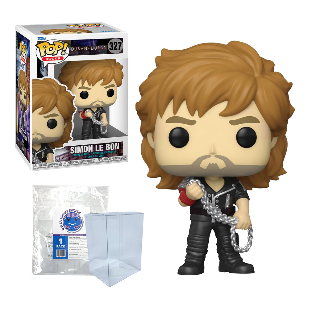 Duran Duran Simon Le Bon Wild Boys Funko Pop #327 with Protective Case – Funko Rocks Vinyl Figure Bundle