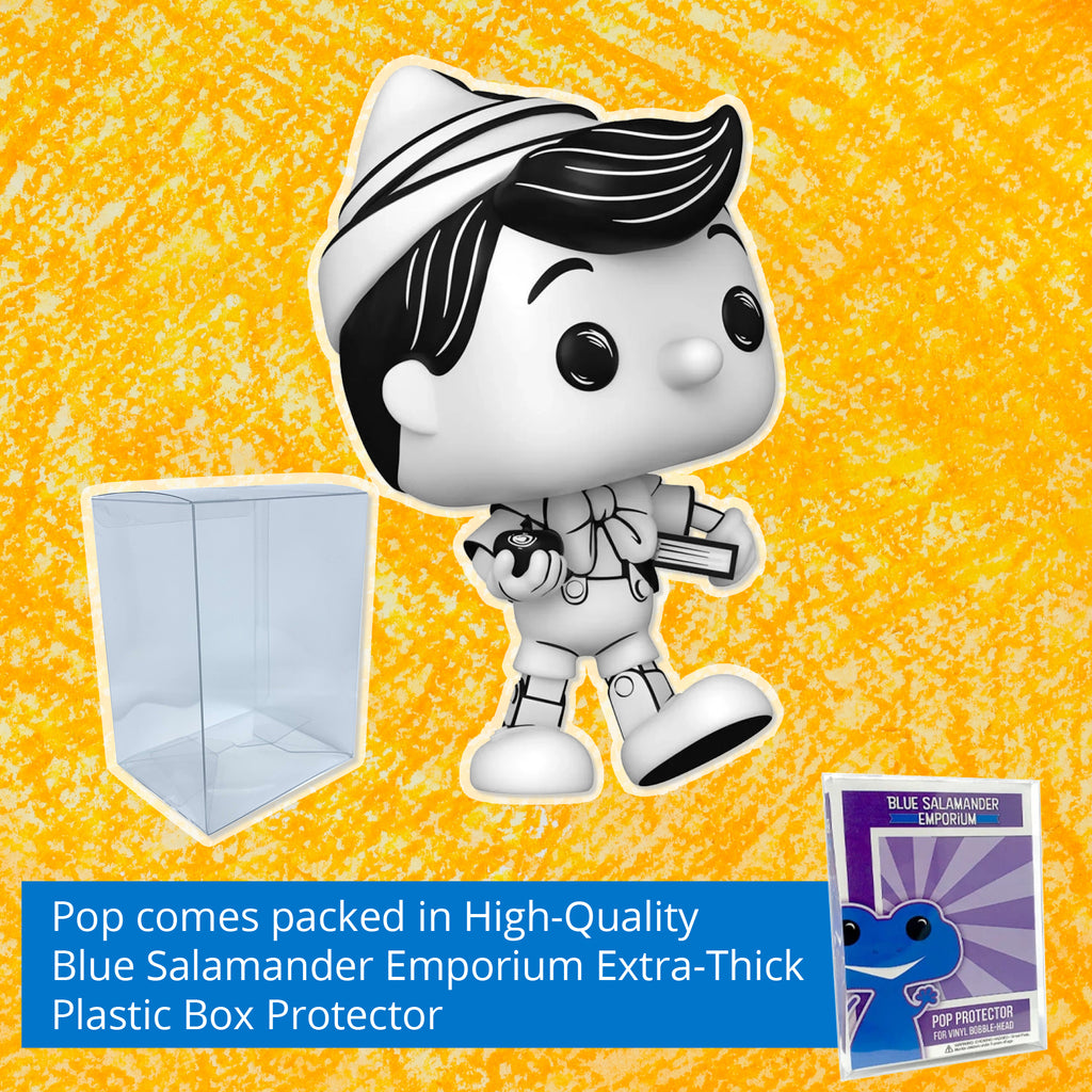 Disney Sketched Pinocchio Funko Pop #1525 with Protective Case – Hand-Drawn Animation Style Vinyl Figure Bundle