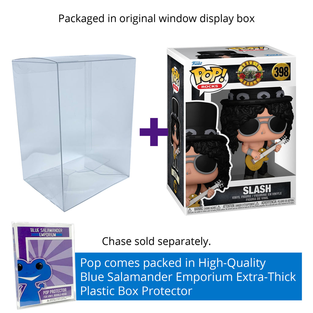 Slash (1990's) Funko Pop #398 with Protective Case – Guns N' Roses Funko Rocks Vinyl Figure Bundle