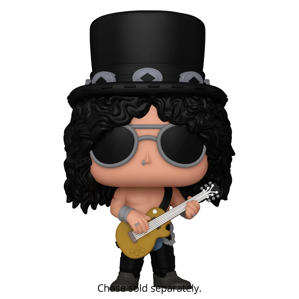 Slash (1990's) Funko Pop #398 with Protective Case – Guns N' Roses Funko Rocks Vinyl Figure Bundle