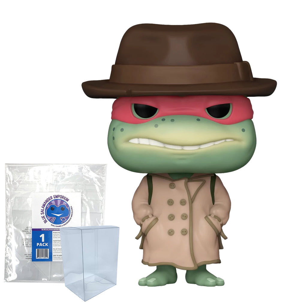 TMNT Raphael with Coat and Hat Funko Pop #1612 with Protective Case – 1990 Movie Vinyl Figure Bundle