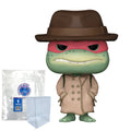 TMNT Raphael with Coat and Hat Funko Pop #1612 with Protective Case – 1990 Movie Vinyl Figure Bundle
