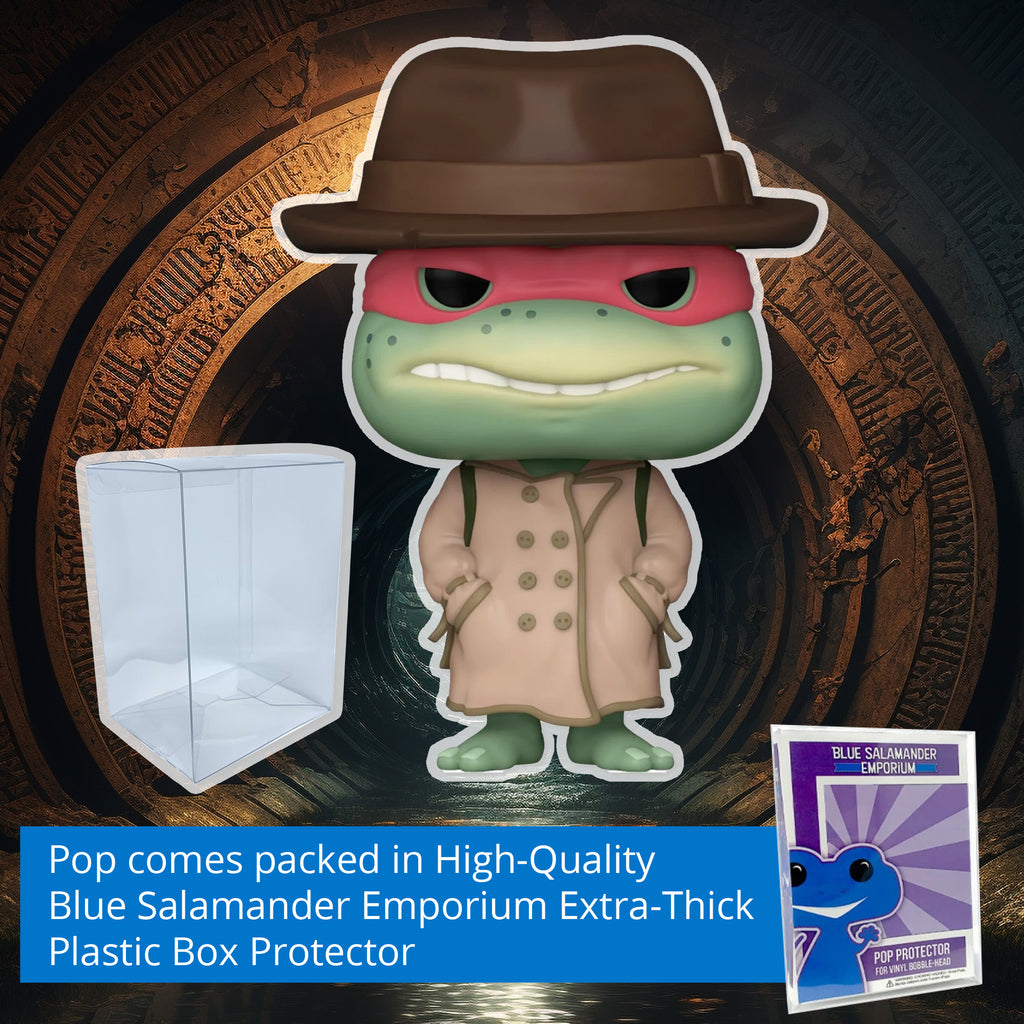 TMNT Raphael with Coat and Hat Funko Pop #1612 with Protective Case – 1990 Movie Vinyl Figure Bundle