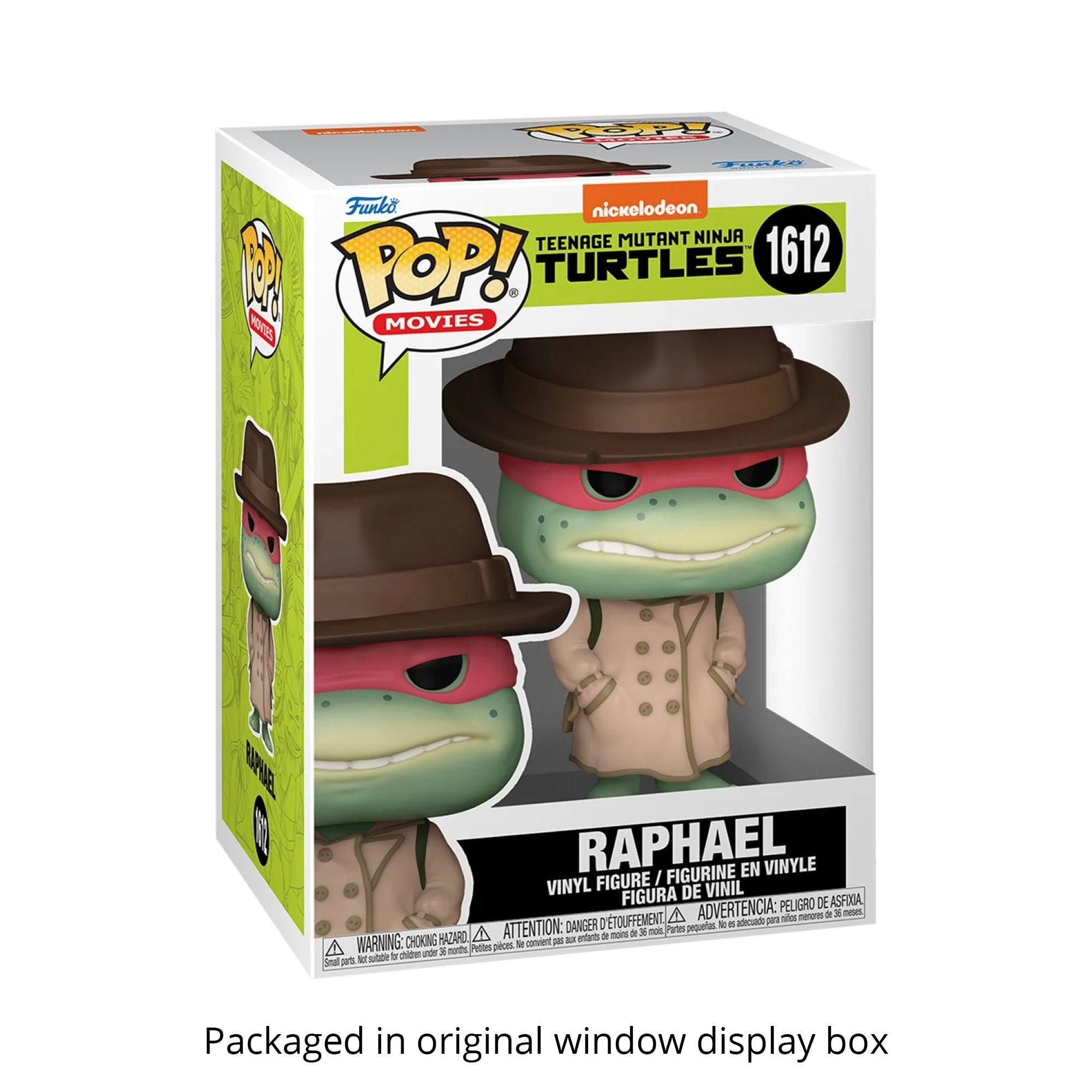 TMNT Raphael with Coat and Hat Funko Pop #1612 with Protective Case – 1990 Movie Vinyl Figure Bundle