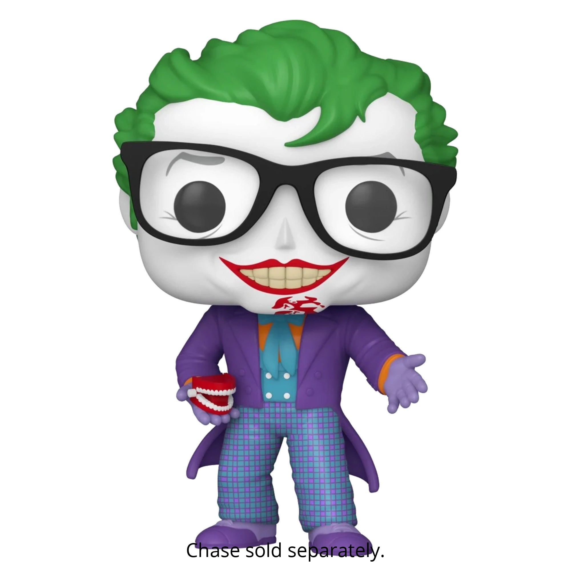Batman 85th Anniversary The Joker with Teeth Funko Pop #517 with Protective Case – Batman 1989 Vinyl Figure Bundle