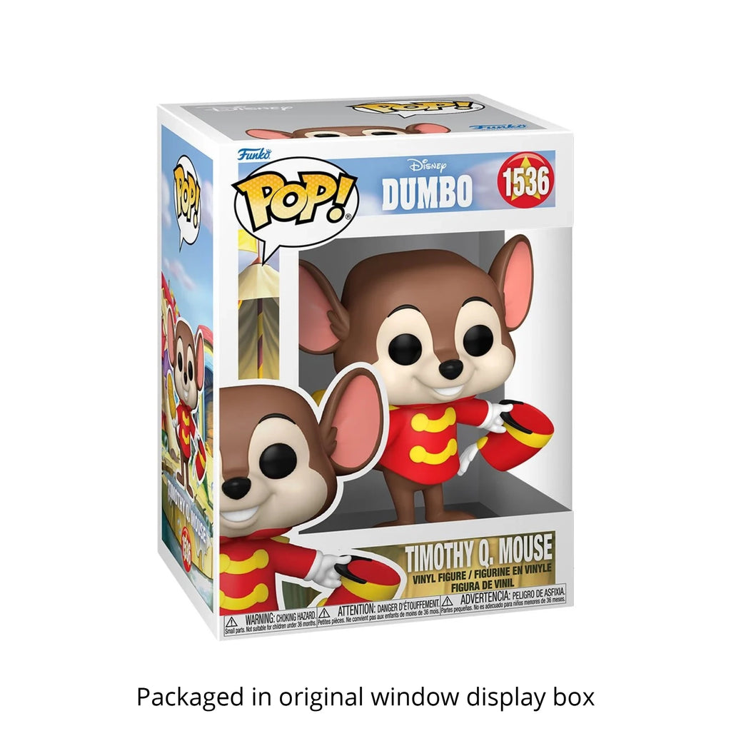 Timothy Q. Mouse Funko Pop #1536 with Protective Case – Disney Classics Dumbo Vinyl Figure Bundle