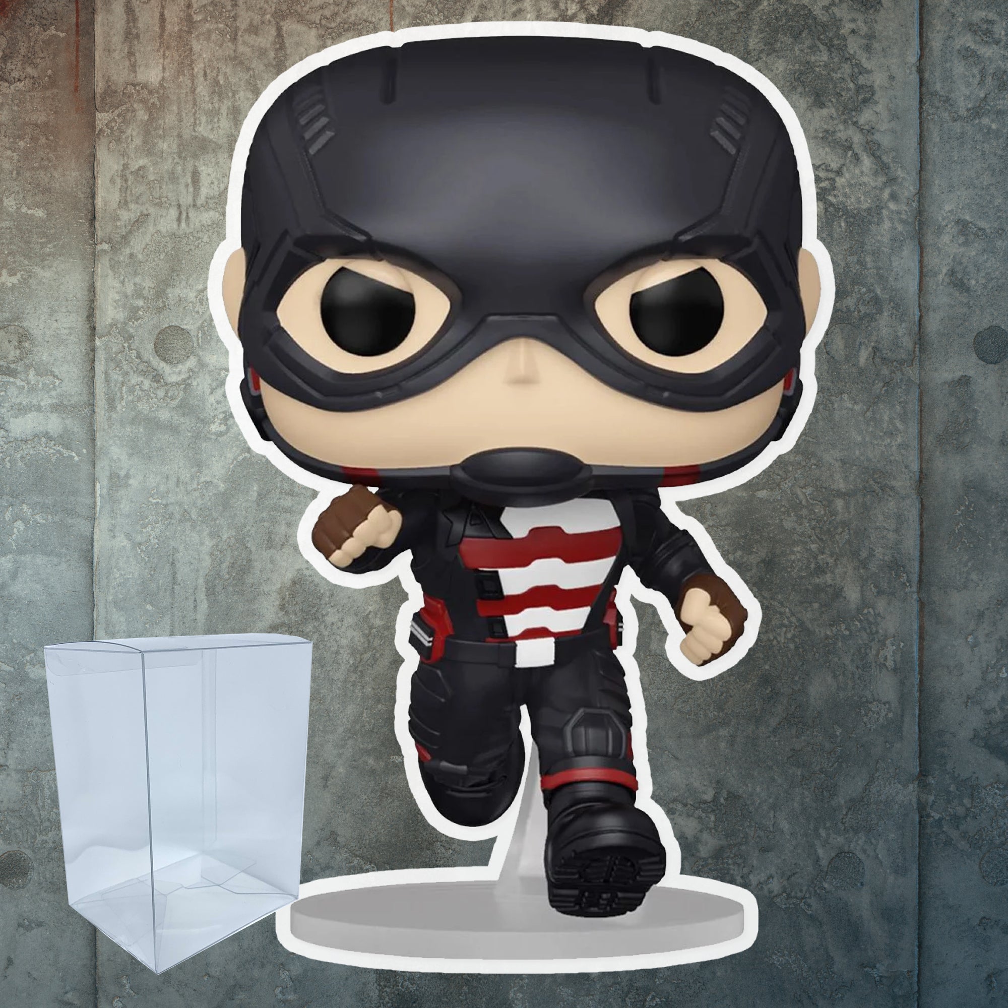 U.S. Agent (John F. Walker) Funko Pop #815 with Protective Case – Falcon and the Winter Soldier Vinyl Figure Bundle
