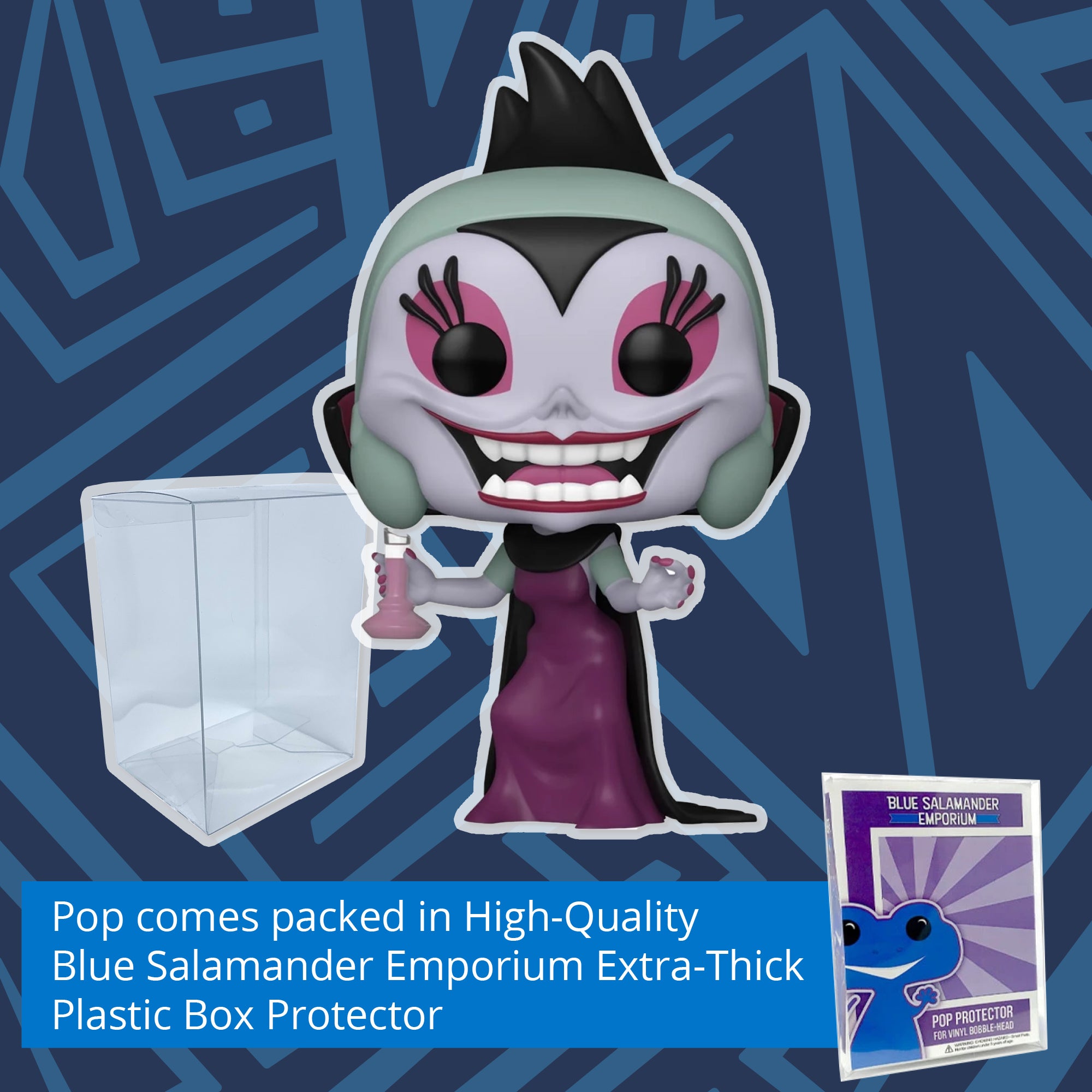 Yzma Funko Pop #1521 (Standard) with Protective Case – Disney Villains Emperor's New Groove Vinyl Figure Bundle