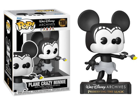 Disney Archives: Plane Crazy Minnie (1928) Funko Pop + Protective Case