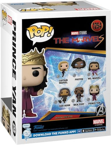 Movies: The Marvels - Prince Yan Funko Pop + Protective Case