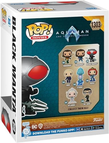 Aquaman and The Lost Kingdom - Black Manta Funko Pop + Protective Case